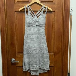 High low strappy sundress with built in bra